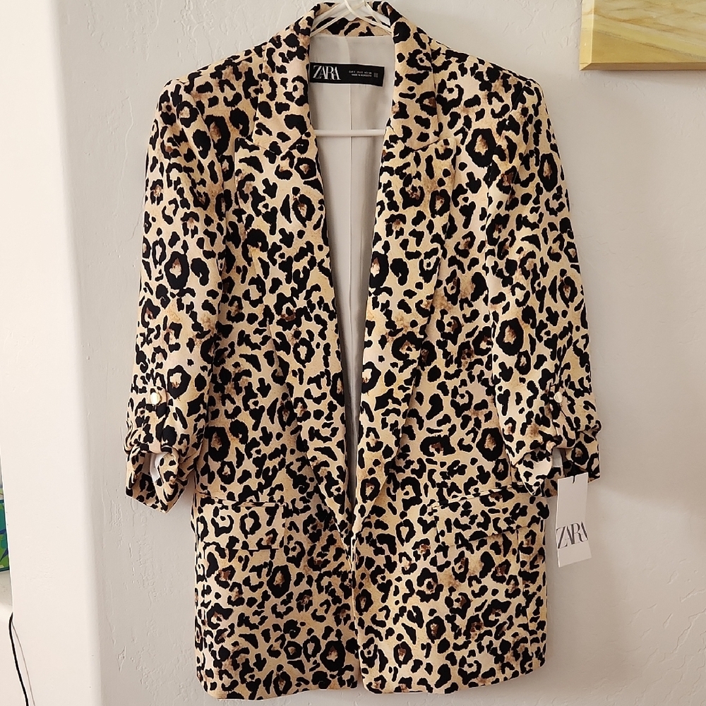 Zara Leopard Print Blazer